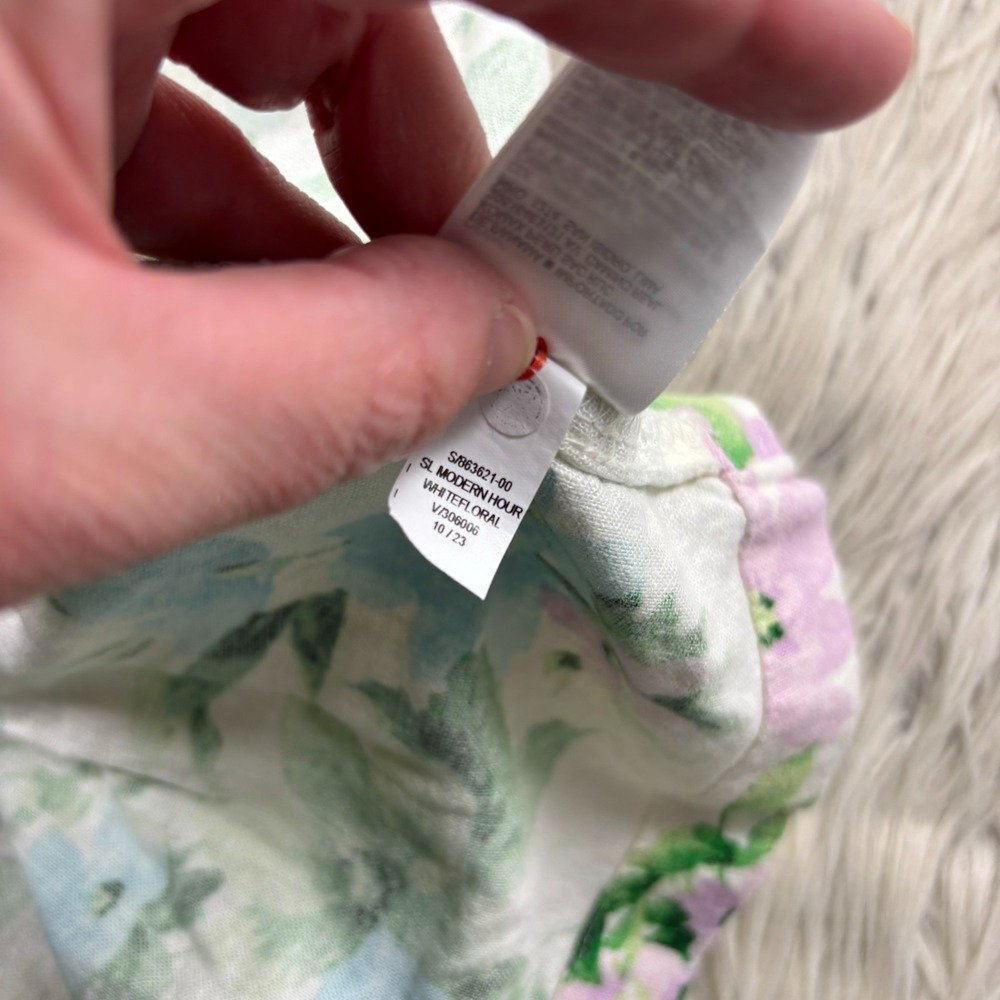 Old Navy Women's L Floral Fit & Flare Linen-Blend Midi Dress Cottagecore Twee - Picture 7 of 10